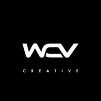 wcv carta inicial logotipo Projeto modelo vetor ilustração