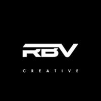 rbv carta inicial logotipo Projeto modelo vetor ilustração