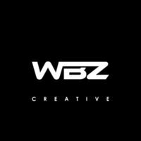 wbz carta inicial logotipo Projeto modelo vetor ilustração