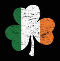 irlandês trevo vintage irlandês bandeira Projeto vetor