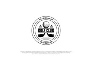 golfe emblema logotipo projeto, golfe campeonato logotipo. equipe golfe emblema logotipo. vetor