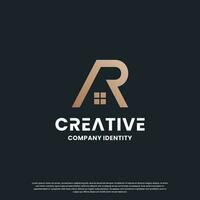 criativo monograma carta uma r combinar com casa logotipo Projeto inspiração vetor