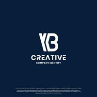 abstrato carta y b logotipo Projeto para o negócio identidade vetor