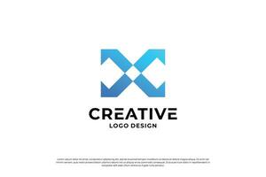 carta x logotipo Projeto modelo. inicial cartas x. criativo x símbolo. vetor