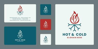 quente e torrão símbolo logotipo Projeto modelo combinação neve e fogo vetor
