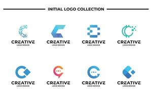 conjunto do criativo carta c logotipo Projeto modelo. o negócio logotipo, marca símbolo e ícone abstrato. vetor