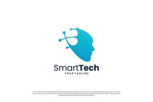 futuro artificial inteligência logotipo Projeto. digital cérebro conexão logotipo. vetor