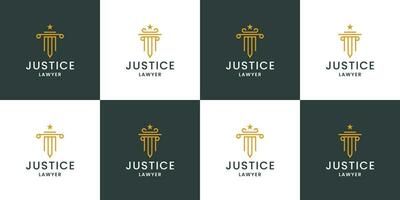 lei empresa, advogado logotipo Projeto com espada combinação vetor