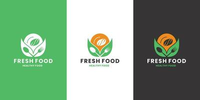 fresco Comida logotipo Projeto inspiração para saudável Comida restaurante vetor