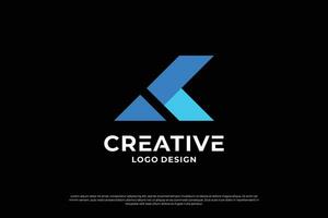 carta k logotipo Projeto. criativo inicial carta k logotipo. carta k símbolo, carta k negócios. vetor