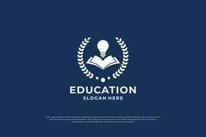 inteligente Educação logotipo Projeto ideia. vetor