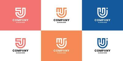 conjunto do moderno logotipo m j monograma vetor para seu o negócio