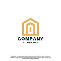 criativo casa combinar com carta uma logotipo Projeto monograma vetor