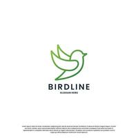 moderno pássaro linha logotipo Projeto. minimalista pássaro logotipo modelo. vetor