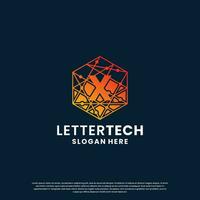 moderno carta x logotipo Projeto com gradiente cor para tecnologia e Ciência o negócio empresa. vetor