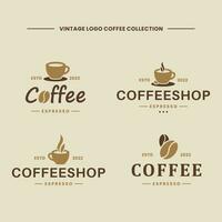 coleções do vintage café logotipo Projeto. vetor