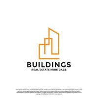 construção apartamento logotipo Projeto inspiração. criativo Projeto e moderno conceito vetor