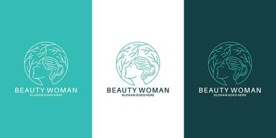 beleza mulheres logotipo Projeto para seu o negócio salão, spa, Cosmético vetor