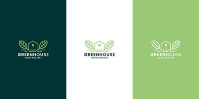 moderno verde casa logotipo Projeto inspiração vetor