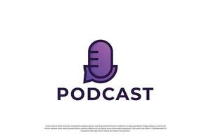 podcast logotipo Projeto modelo. transmissão logotipo vetor. vetor