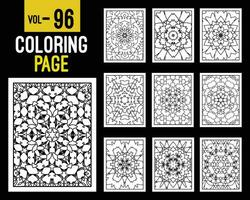 mandalas adulto coloração livro. oriental padrão, vetor ilustração. islamismo, árabe, indiano, turco, Paquistão, chinês, místico, otomano motivos. coloração livro página mandala, kdp interior