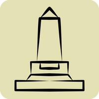 ícone Wellington monumento. relacionado para Irlanda símbolo. mão desenhado estilo. simples Projeto editável. simples ilustração vetor