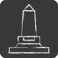 ícone Wellington monumento. relacionado para Irlanda símbolo. giz estilo. simples Projeto editável. simples ilustração vetor