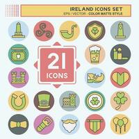 ícone conjunto Irlanda. relacionado para feriado símbolo. cor companheiro estilo. simples Projeto editável. simples ilustração vetor