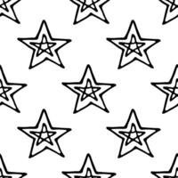 desatado padronizar com fofa estrelas rabisco para decorativo imprimir, invólucro papel, cumprimento cartões, papel de parede e tecido vetor