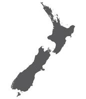 Novo zelândia mapa. mapa do Novo zelândia dentro cinzento cor vetor