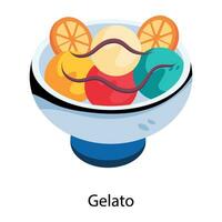 conceitos de gelato da moda vetor