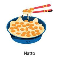 na moda natto conceitos vetor