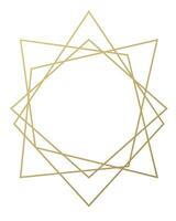 luxo dourado geométrico forma quadro, Armação ilustração. vetor