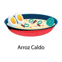 na moda arroz Caldo vetor