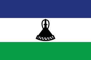 a nacional bandeira do Lesoto vetor ilustração com oficial cor
