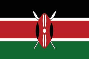 a nacional bandeira do Quênia vetor ilustração com oficial cor