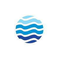 oceano onda logotipo, círculo onda símbolo, água logotipo vetor