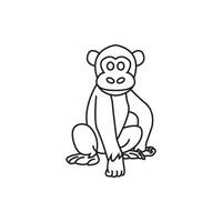 macaco logotipo vetor ícone simples ilustração Projeto