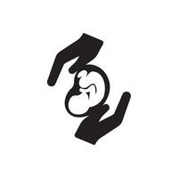grávida mãe logotipo ícone, vetor ilustração Projeto