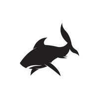 Tubarão logotipo ícone, desenho vetor ilustração