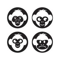 macaco logotipo vetor ícone simples ilustração Projeto