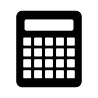 calculadora Preto vetor ícone isolado em branco fundo