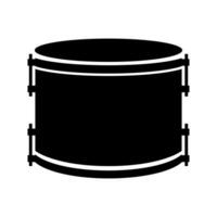 tambor Preto vetor ícone isolado em branco fundo