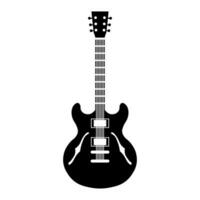 elétrico guitarra Preto vetor ícone isolado em branco fundo