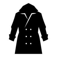 casaco Preto vetor ícone isolado em branco fundo