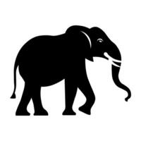 elefante Preto vetor ícone isolado em branco fundo