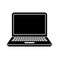 computador portátil Preto vetor ícone isolado em branco fundo