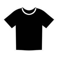 camiseta Preto vetor ícone isolado em branco fundo