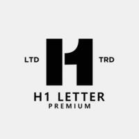 h 1 carta logotipo ícone Projeto vetor