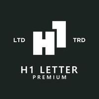 h 1 carta logotipo ícone Projeto vetor